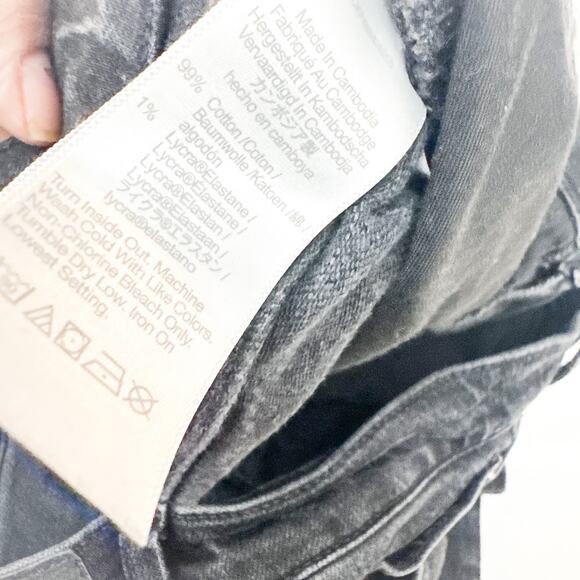 Madewell '90s Straight Zip Fly Gray Charcoal Black Wash Denim Jeans Size 30 - Picture 7 of 9